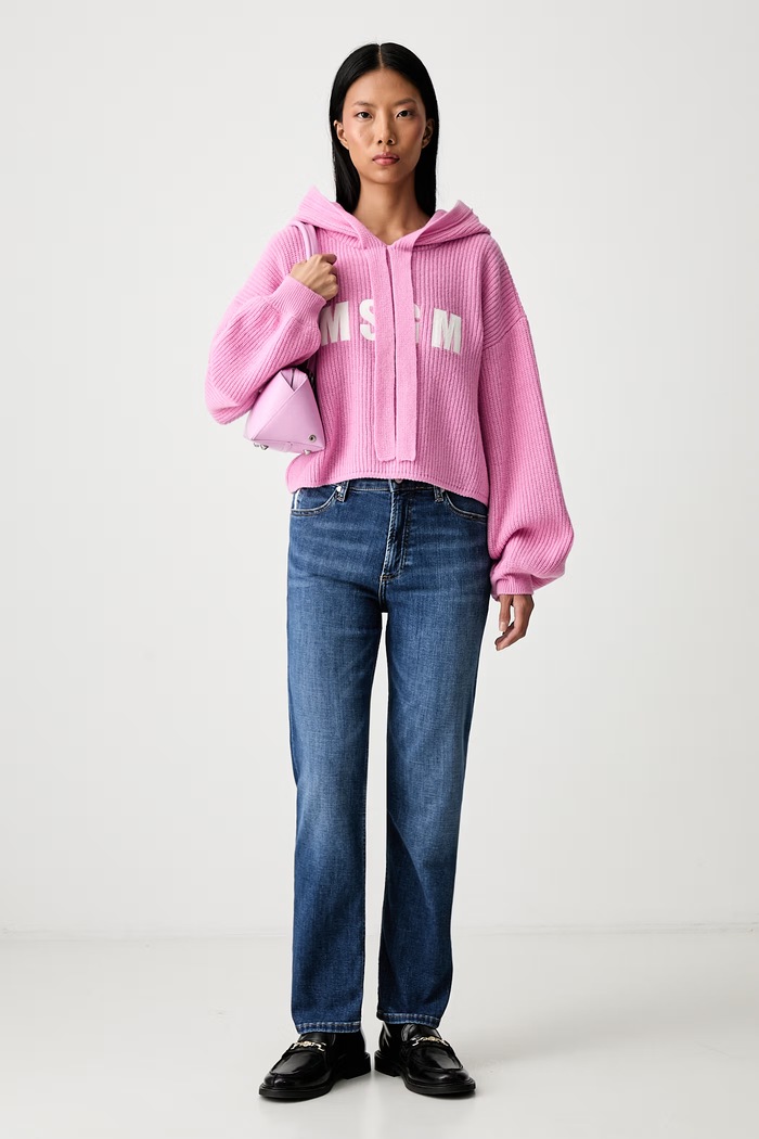 MSGM pulover za žene od vune 4141MDM212.267757 roza AW26