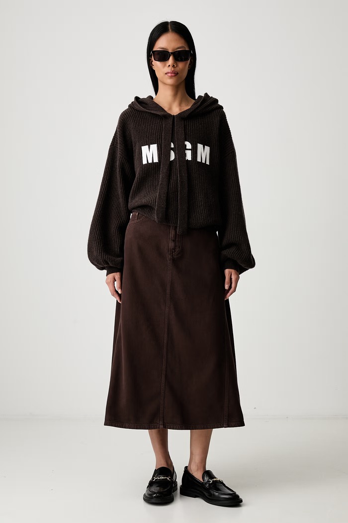 MSGM pulover za žene od vune 4141MDM212.267757 smeđa AW26
