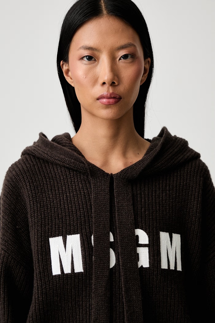 MSGM pulover za žene od vune smeđa 4141MDM212.267757