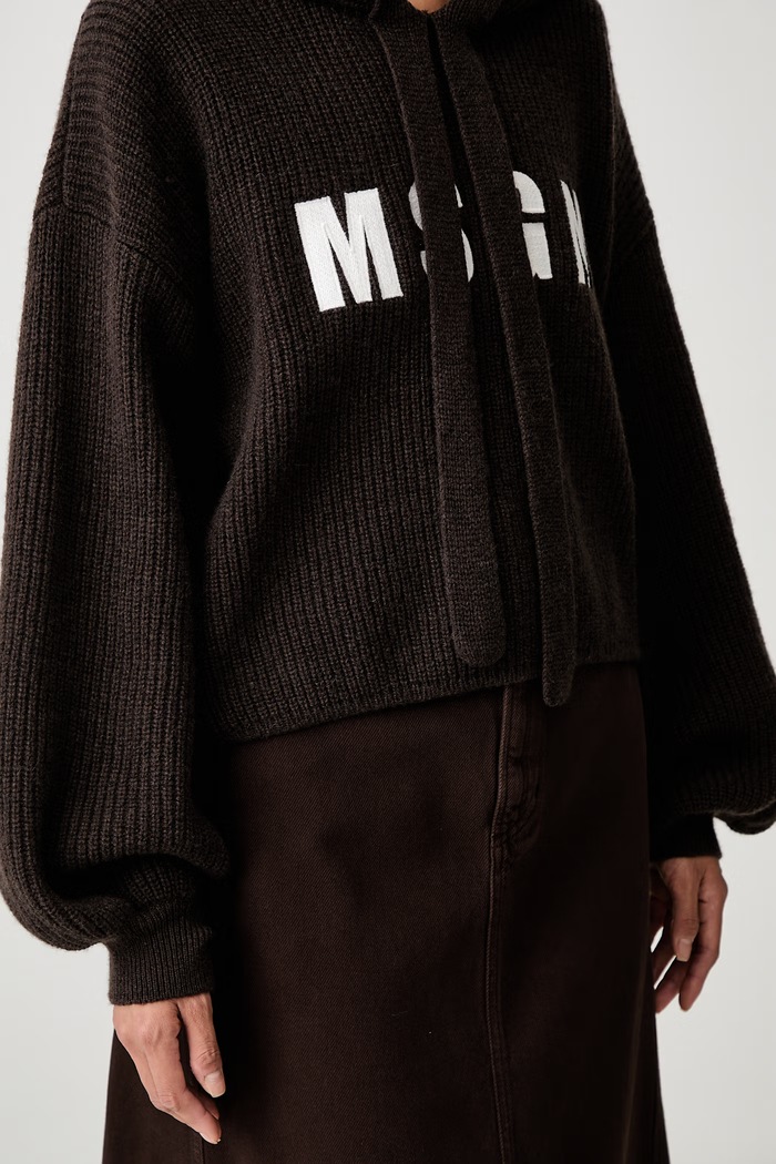 MSGM pulover za žene od vune 4141MDM212.267757 smeđa
