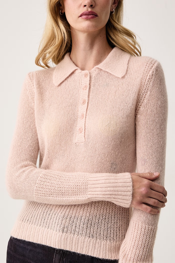 Sweter damski z wełną Patrizia Pepe 8K0102.KK012 różowy