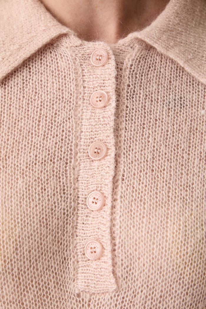 Sweter damski z wełną Patrizia Pepe różowy 8K0102.KK012