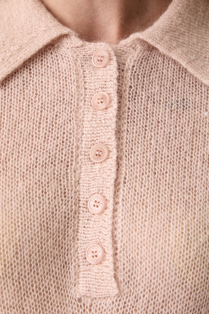 Sweter damski z wełną Patrizia Pepe różowy 8K0102.KK012