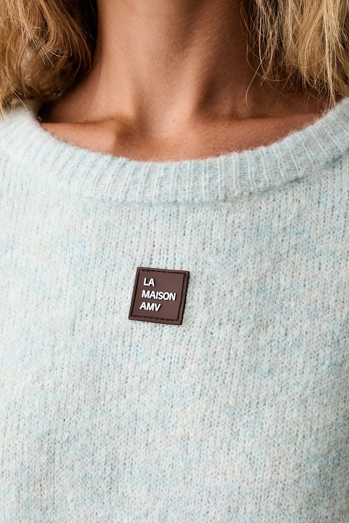American Vintage sweter damski z wełną EAST18V turkusowy