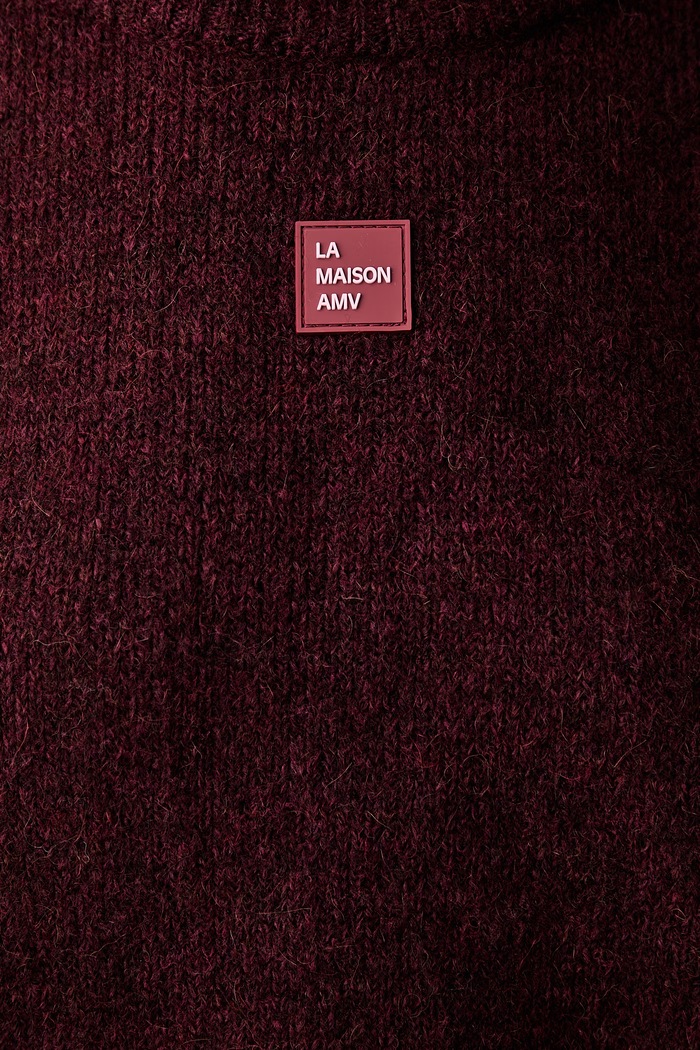 American Vintage sweter damski z wełną EAST18V bordowy