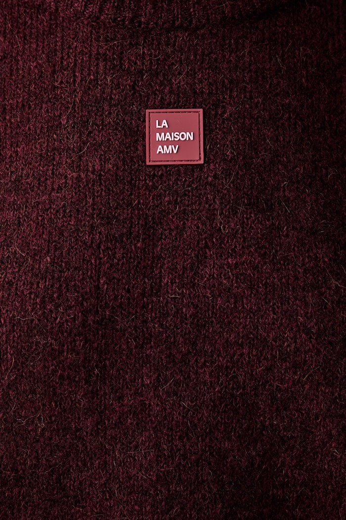 American Vintage sweter damski z wełną EAST18V bordowy