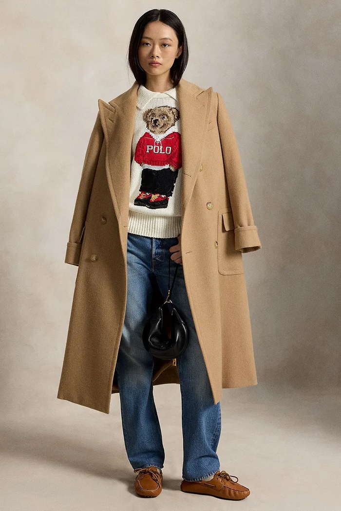 Polo Ralph Lauren COTTON BEAR-SWEATER-PULLOVER πουλόβερ με βαμβάκι γυναικείο 211B17764001 μπεζ