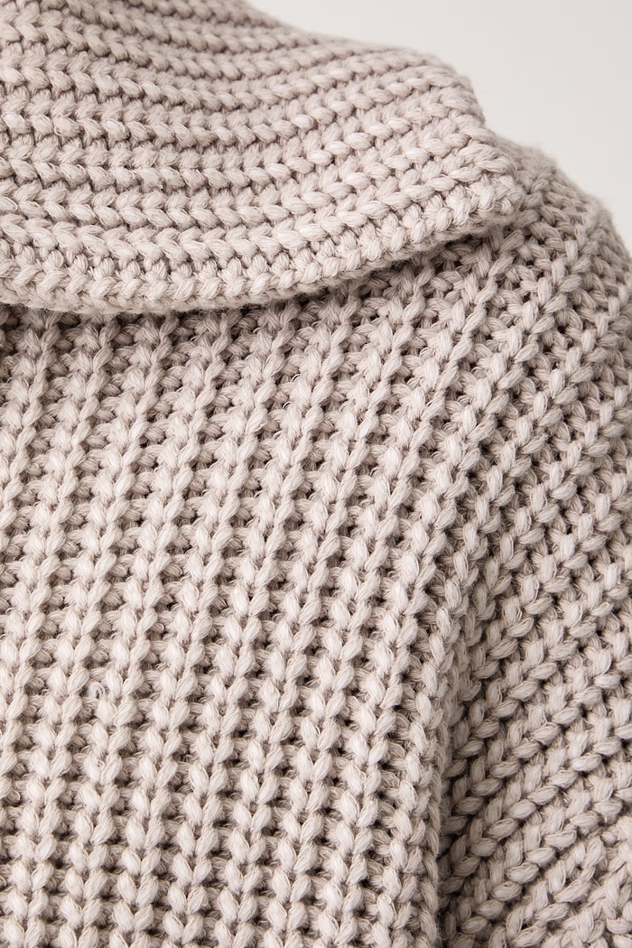 Cardigan pentru femei din bumbac Marc O'Polo bej 5000012278