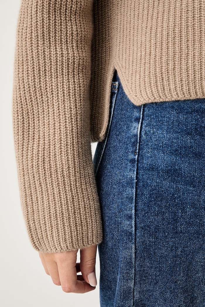 Marc O'Polo sweter damski z wełną 5000012064 beżowy