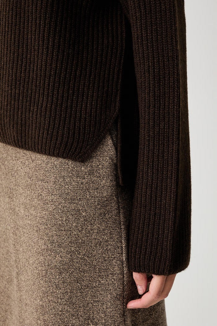 Marc O'Polo sweter damski z wełną 5000012064 brązowy