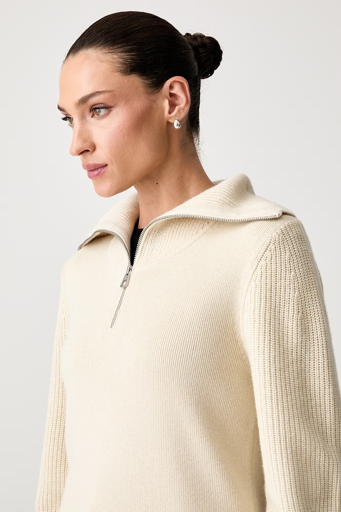Marc O'Polo sweter damski z wełną beżowy 5000012026