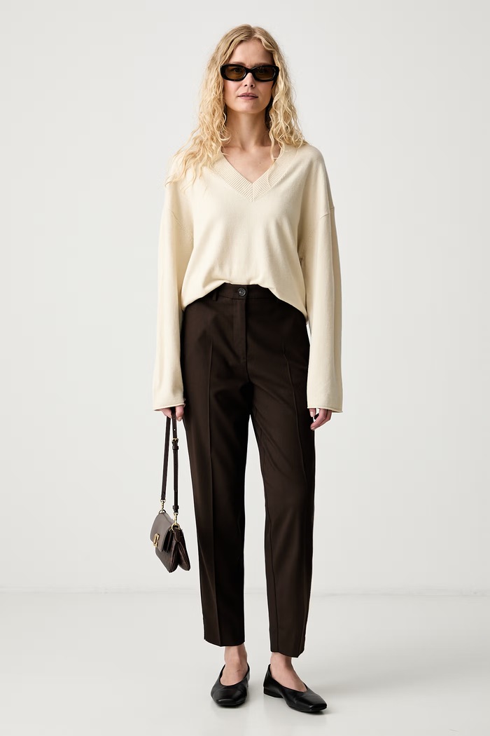 Marc O'Polo sweter damski z wiskozą 5000012002 beżowy AW26