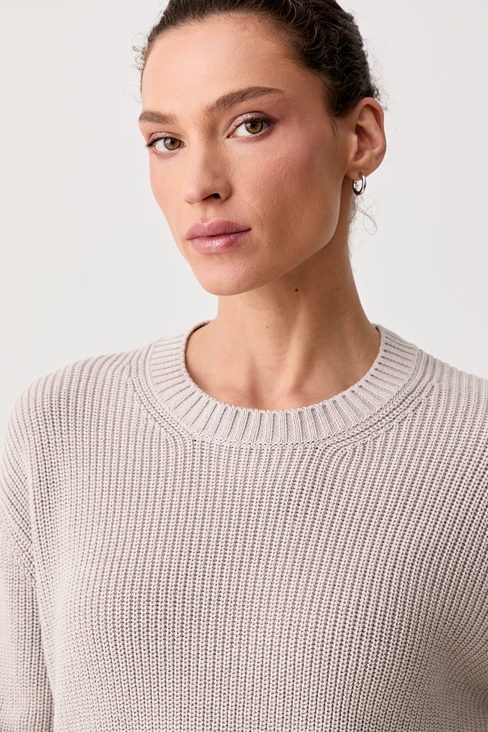Marc O'Polo sweter damski bawełniany beżowy 5000011926