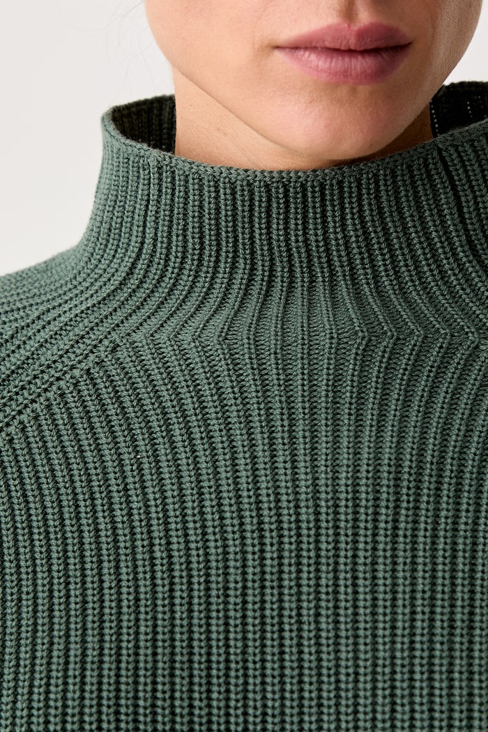 Marc O'Polo półgolf damski bawełniany 5000008814 zielony