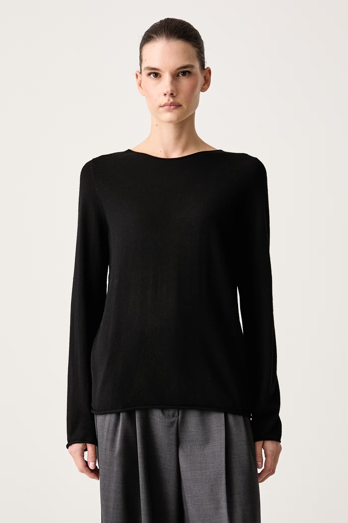 Marc O'Polo Sweter damski wełniany czarny 5000008635