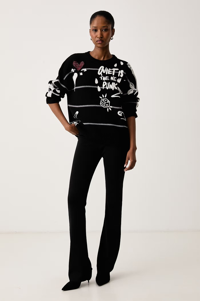 Pinko Πουλόβερ γυναικείο μάλλινο 107502.A2PK μαύρο AW26