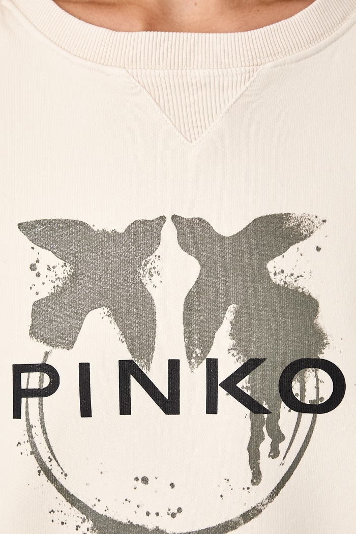 Pinko hanorac pentru femei din bumbac 107318.A3ID bej