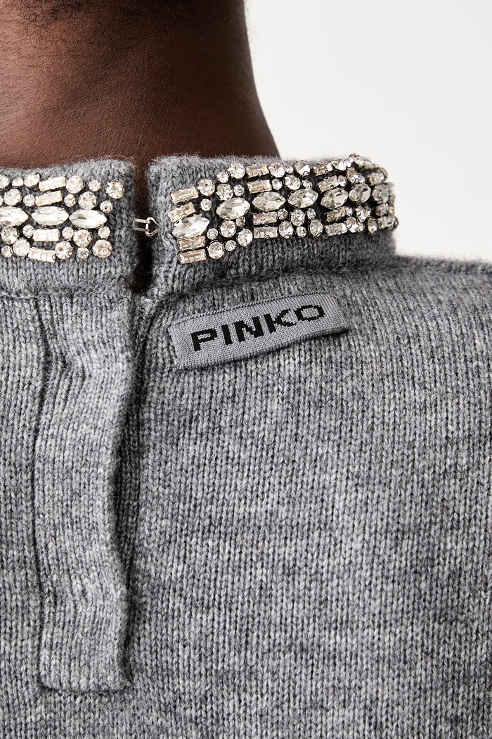 Pinko sveter dámsky s prímesou vlny 107274.A3GI sivá