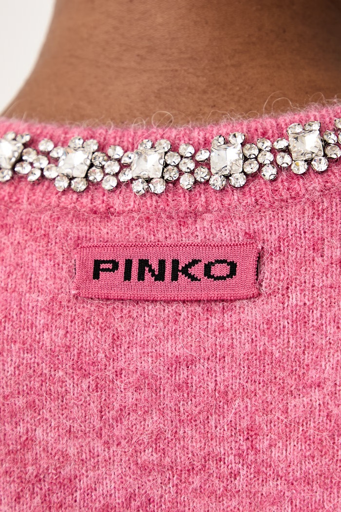 Pulover za žene s vunom Pinko roza 107272.A3GH