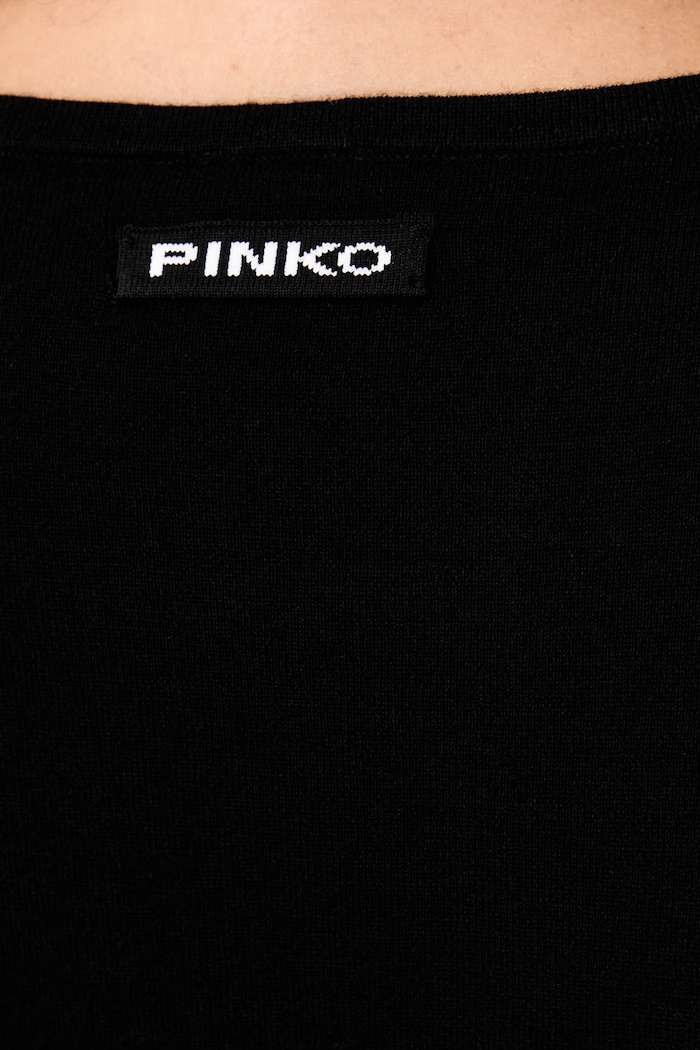 Pinko kardigan damski z dodatkiem wełny 107267.A3I0 czarny