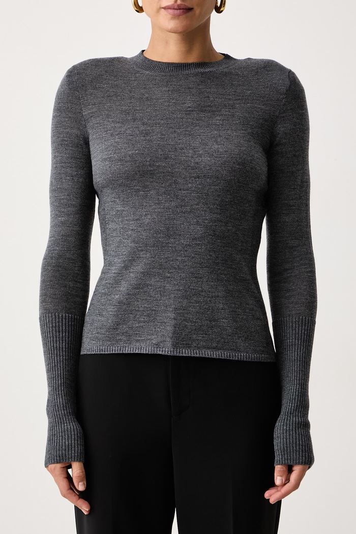 Sweter damski wełniany Pinko 107246.A3FY szary