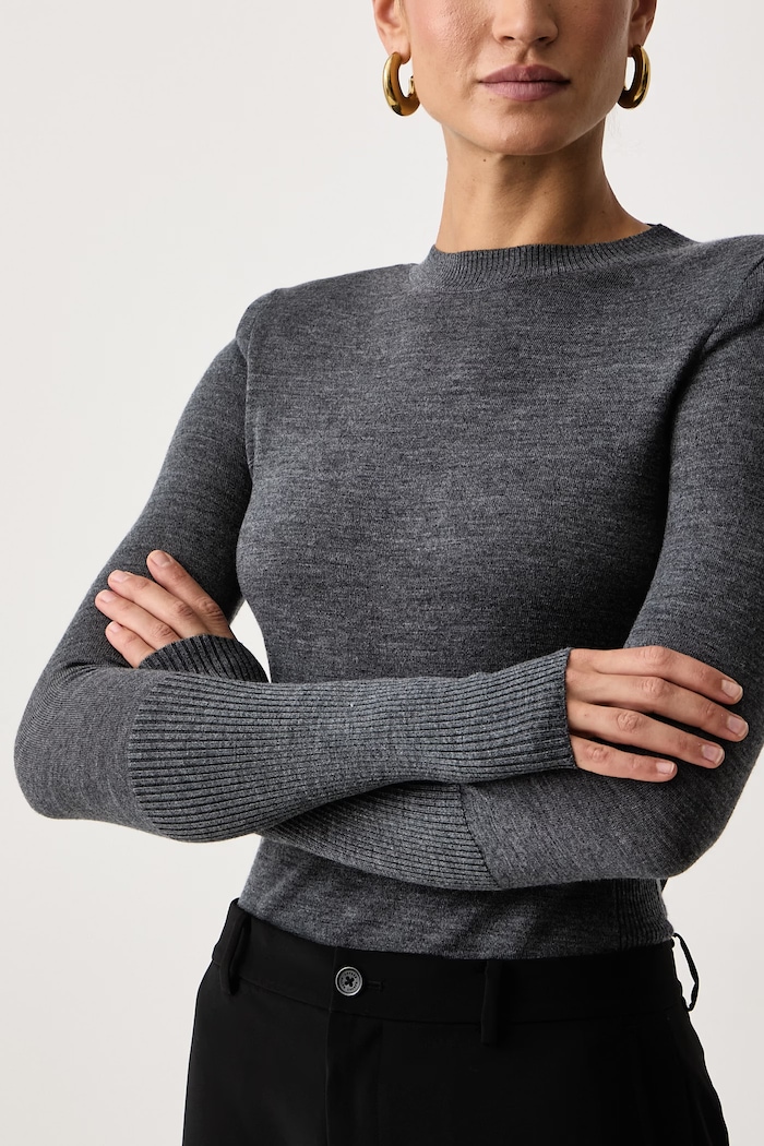 Sweter damski wełniany Pinko szary 107246.A3FY