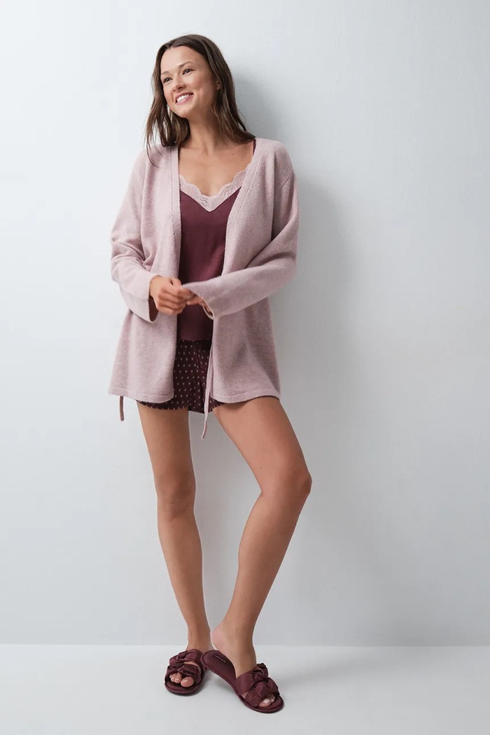 Odzież women'secret Kardigan lounge damski 2534021 różowy