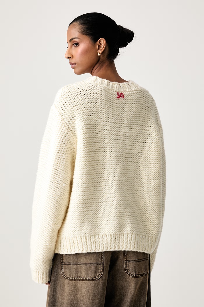 Odzież Stine Goya Sweter damski wełniany SG.AW26.K072.2497J beżowy