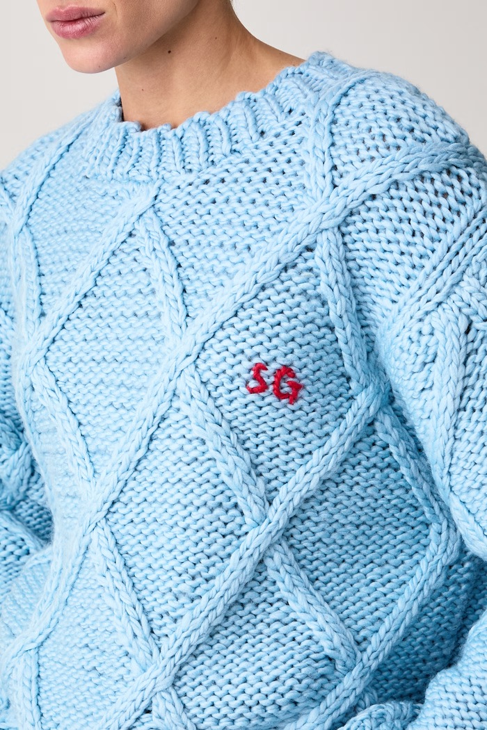 Sweter damski wełniany Stine Goya SG.AW26.K072.2497 niebieski