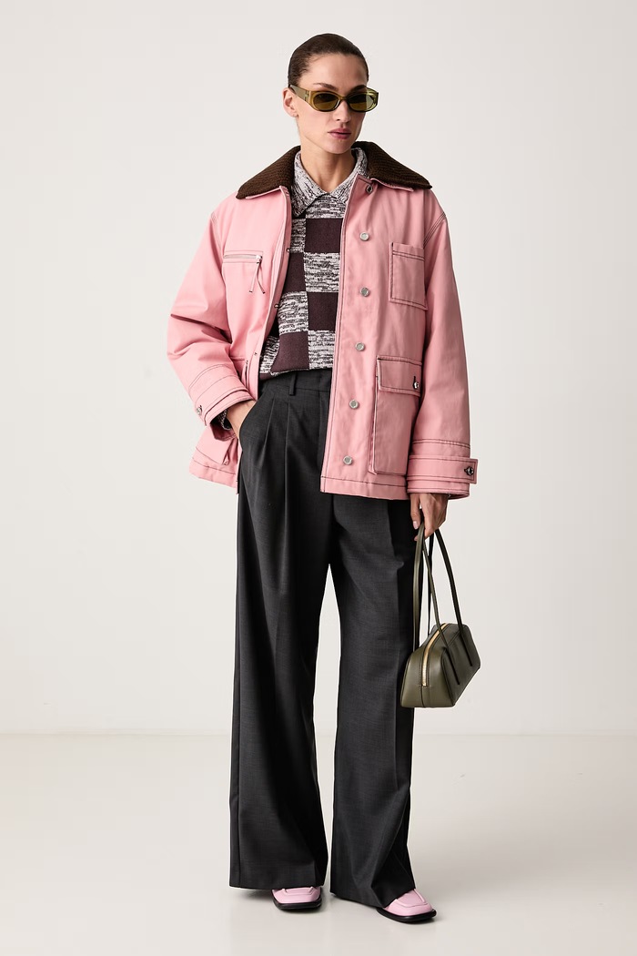 Stine Goya Sweter damski z bawełną SG.AW26.K033.2386 brązowy AW26