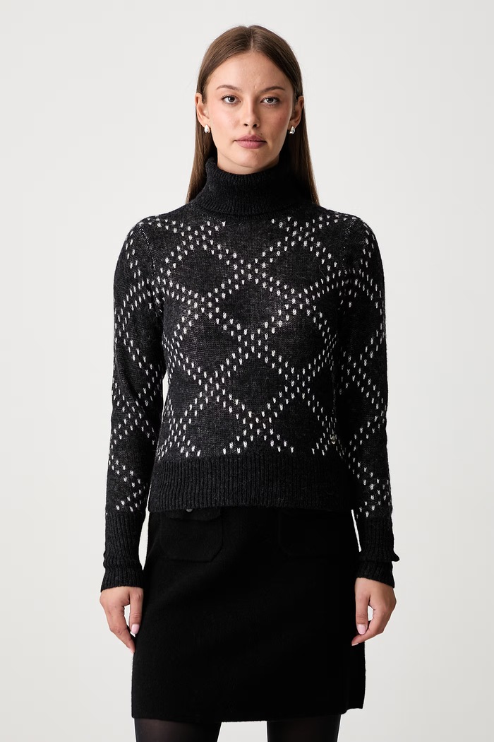 Joop! sweter damski z wełną czarny 30105541