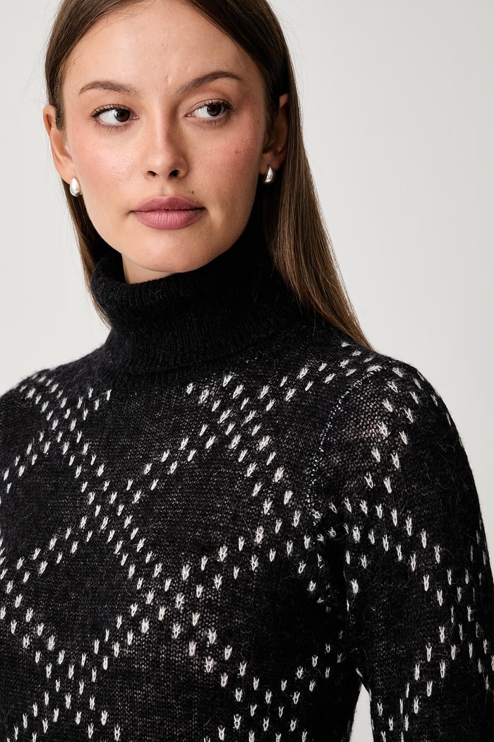 Joop! sweter damski z wełną czarny 30105541