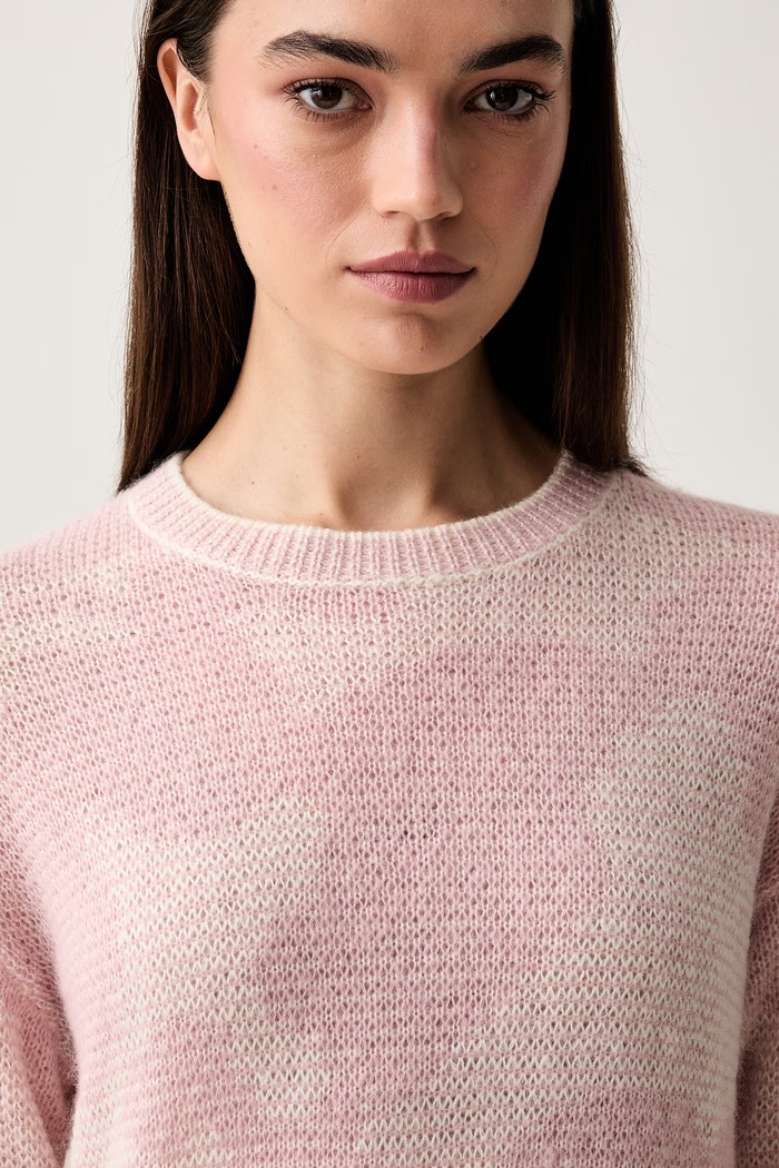 Joop! sweter damski z wełną różowy 30103308