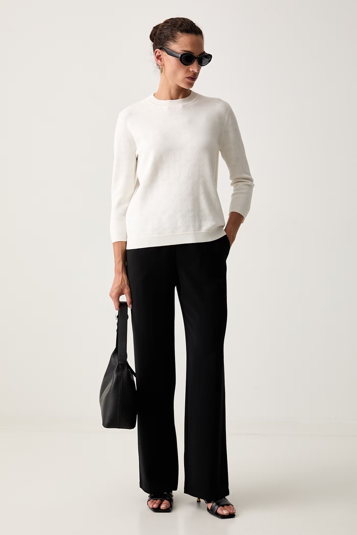 Joop! sweter damski z wiskozą 30103298 beżowy AW26