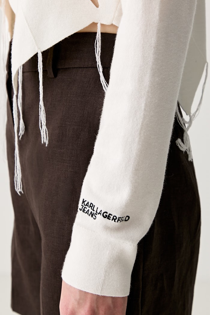 Karl Lagerfeld Jeans sweter damski z wiskozą B3W18013