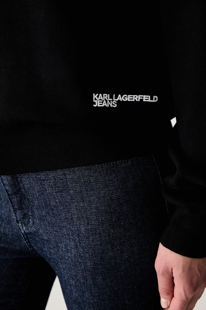Karl Lagerfeld Jeans sveter dámsky s viskózou B3W18012 čierna
