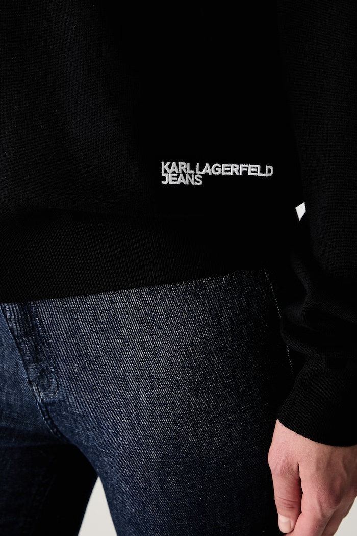 Karl Lagerfeld Jeans sveter dámsky s viskózou B3W18012 čierna