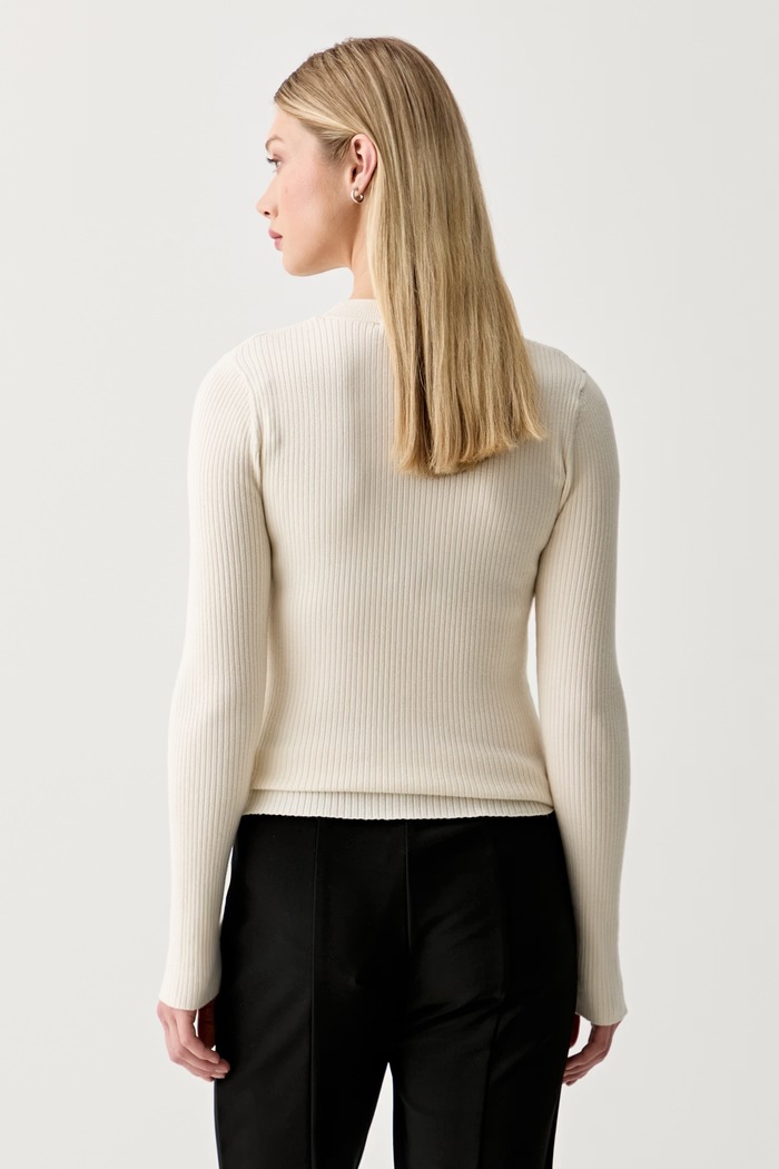 Odzież Karl Lagerfeld Jeans sweter damski z wiskozą B3W18009 beżowy