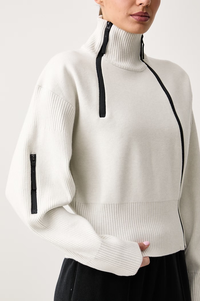 Sweter rozpinany damski adidas by Stella McCartney KR6245 beżowy