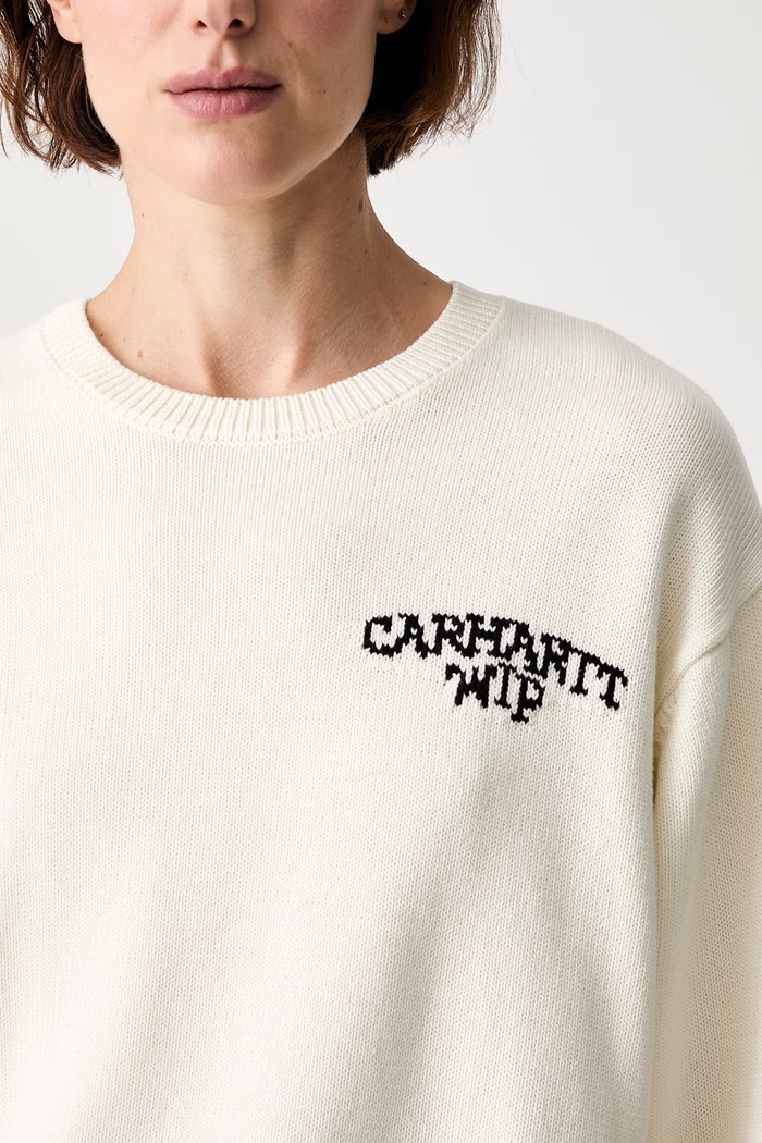 Carhartt WIP W Hugging Cats sweter bawełniany damski I036850 beżowy