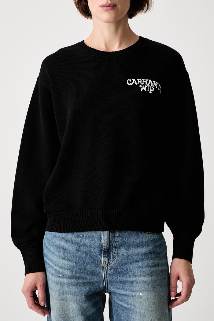 Carhartt WIP W Hugging Cats sweter bawełniany damski czarny I036850