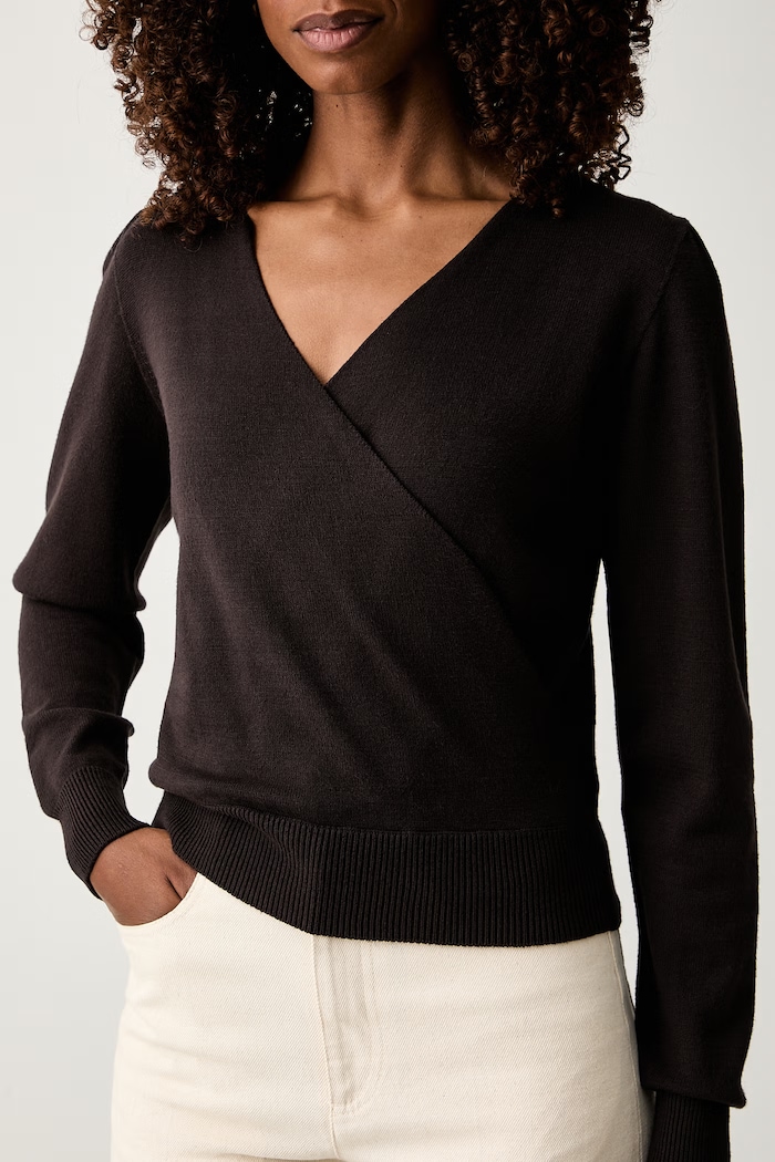 Twinset sweter damski z wiskozą brązowy 262TT3331
