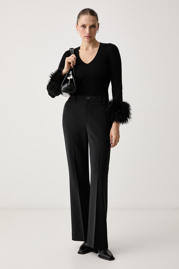 Twinset Пуловер дамски с добавена вълна 262TT3261 черен AW26