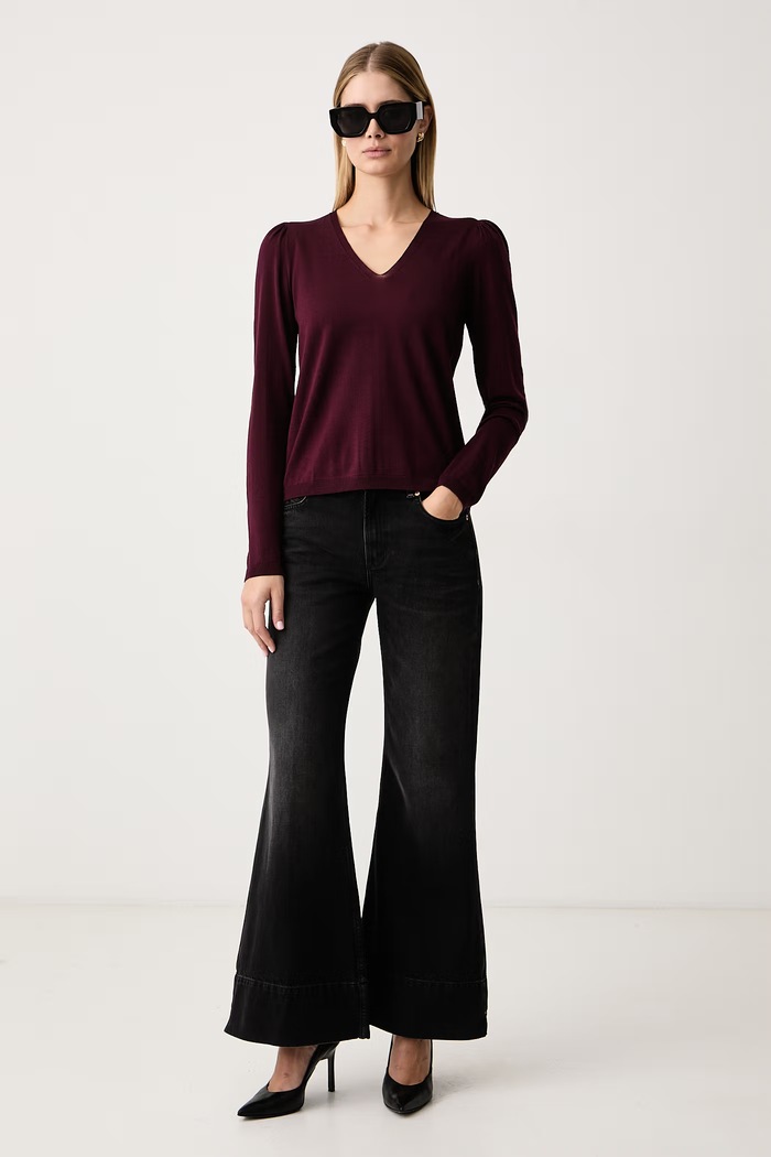 Twinset Pulover za žene od vune 262TT3222 bordo AW26