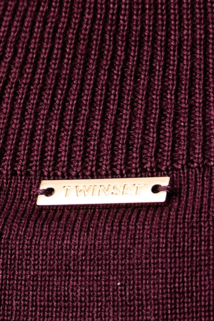 Poludolčevita za žene od vune Twinset bordo 262TT3221