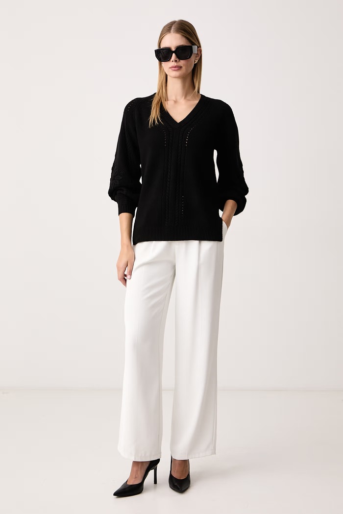 Twinset Πουλόβερ γυναικείο με μαλλί 262TT3182 μαύρο AW26