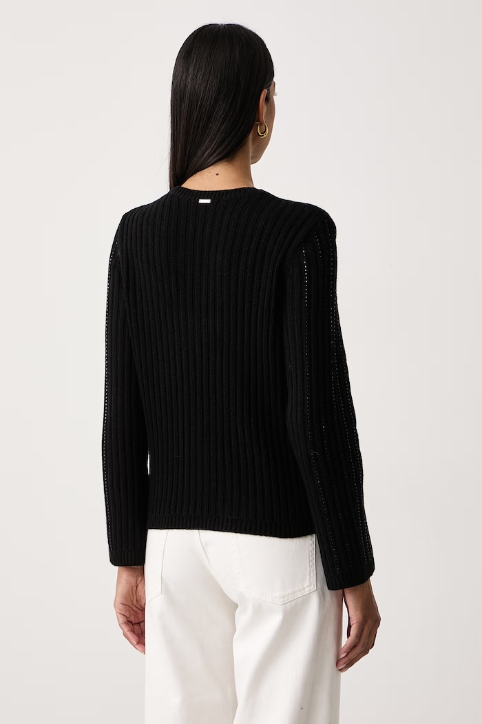 Odzież Twinset Sweter damski z dodatkiem wełny 262TT3150 czarny