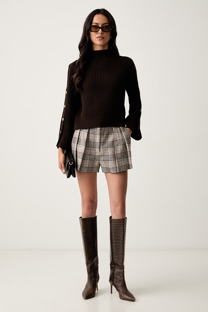 Twinset пуловер дамски с вискоза 262TP3170 кафяв AW26