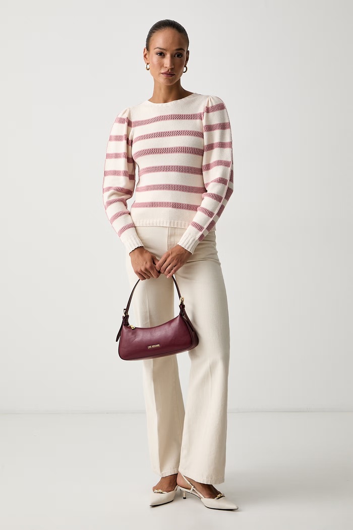Twinset sweter damski z wełną 262TP3230 beżowy AW26