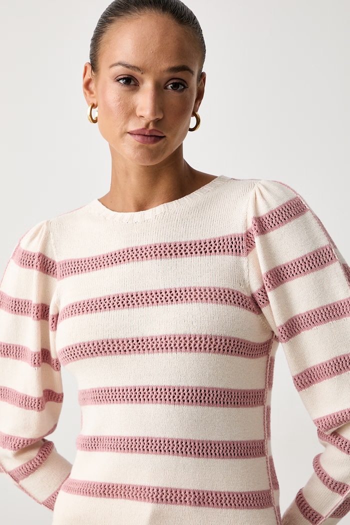 Twinset sweter damski z wełną beżowy 262TP3230